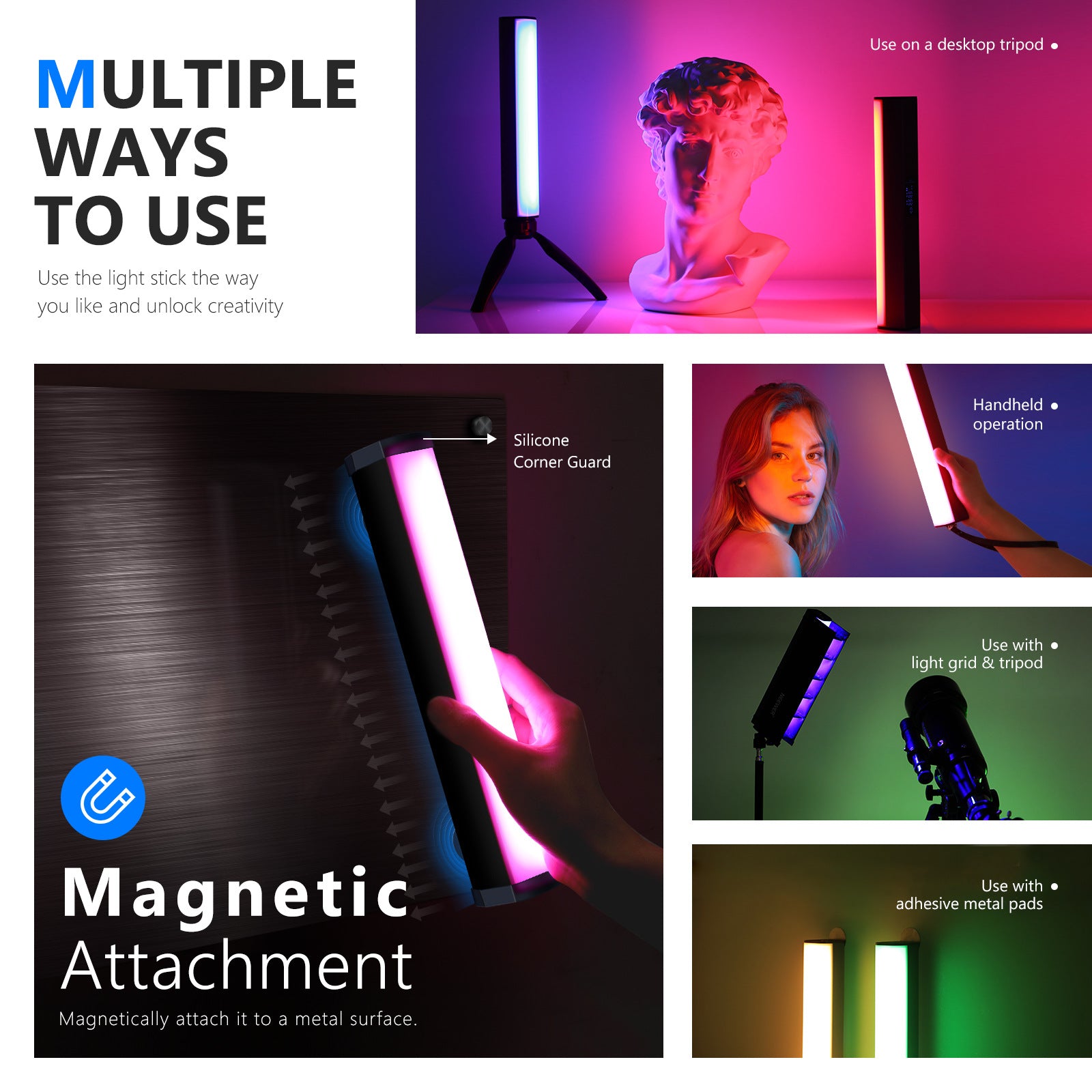NEEWER N-46 RGB LED Video Light Stick Touch Bar Lamp APP Control Magnetic Handheld Photography Light NEEWER N-46 RGB LED Video Light Stick Touch Bar Lamp APP Control Magnetic Handheld Photography Light